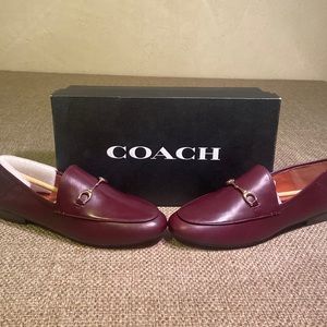 COPY - NWT Coach 7.5 Haley Leather Loafer in Wine